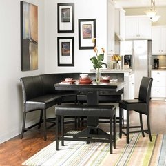 Best Inspirations : Dining Room Pompous Black Dining Room Set With Bech For Comfy - Karbonix