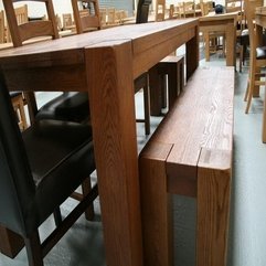 Dining Table With Bench And Stools Dark Oak - Karbonix