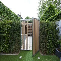 Best Inspirations : Door Among Green Plants As Fences Opened Wooden - Karbonix