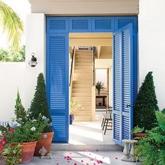 Doors Beachy Decorating Ideas Blue Lourvered - Karbonix