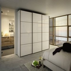 Doors White Wardrobe Fancy Sliding - Karbonix