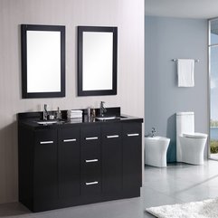 Best Inspirations : Elegant Plywoods Black Matte Cabinets And Minimalist Bathroom - Karbonix