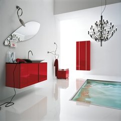 Best Inspirations : Elegant White Red Bathroom Design Floor Tub With Great Plan - Karbonix