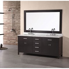 Element London Dark Espresso Oak Double Sink Vanity Set Design - Karbonix