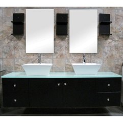 Best Inspirations : Element Modern Wall Mount Double Sink Vanity Vessel Design - Karbonix