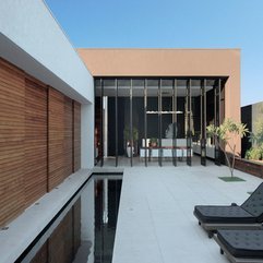 Equipped With Small Pool Black Lounge Chairs Courtyard - Karbonix