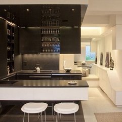 Best Inspirations : Exclusive Apartment Black Kitchen Cabinets Coosyd Interior - Karbonix