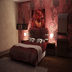 Exclusive Modish Contemporary Red Bedroom Interior VangViet - Karbonix