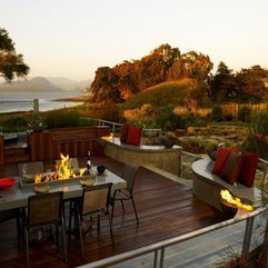 Best Inspirations : Exterior Amazing Long Table And Cute Exterior Fireplace With - Karbonix