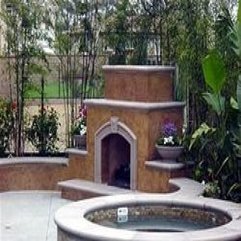 Best Inspirations : Fantastic Backyard Fireplace Designs And Ideas The Concrete - Karbonix