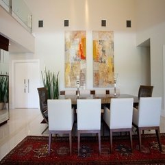 Best Inspirations : Fantastic Concept For Natural Dining Room With Artistic Painting - Karbonix