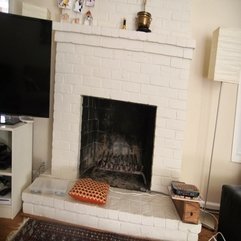 Fireplace Captivating Living Room Design Ideas With White Brick - Karbonix
