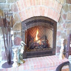 Fireplace Fantastic Living Room Design Ideas With Brick And Grey - Karbonix