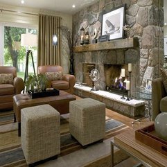 Fireplace Living Room Traditional Stone - Karbonix