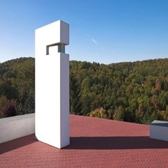 Fireplace Red Roof Top White Chimney - Karbonix
