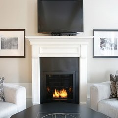 Fireplace Room Idea Furniture With Shades Of Black And White - Karbonix