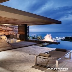 Best Inspirations : Floating Fireplace Above Infinity Pool Modern Open - Karbonix