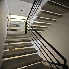 Best Inspirations : Floating Stairs With Black Fences White House White Wooden - Karbonix