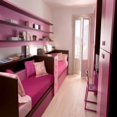 Fun Bedroom Ideas For Two Children With Wooden Floor Pink Theme - Karbonix