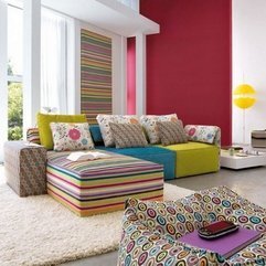 Best Inspirations : Furniture Cozy Modern Living Room Sofas Colorful Thick Carpet - Karbonix