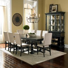 Furniture Interesting Dining Room Design Ideas With White Fabric - Karbonix