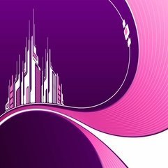 Futuristic Technology Pink And Purple Abstract Background - Karbonix