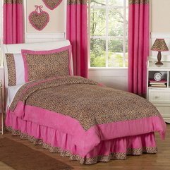Best Inspirations : Girls Bedroom Design With Pink And Cheetah Leather Pattern - Karbonix