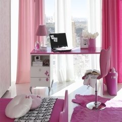 Girls With White Pink Furniture Color Laptos Desk - Karbonix