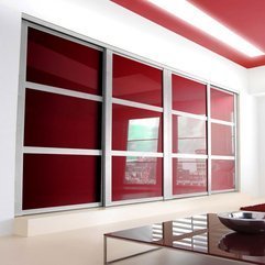 Glass Doors For Bedroom Design Red Sliding - Karbonix