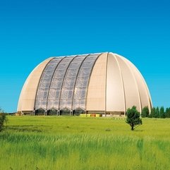 Glazed Dome Built Among Green Surrounding Huge Creamy - Karbonix