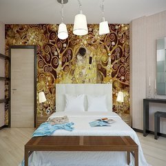Gold Brown White Wall Decor Bedroom Desig Dazzling Artistic - Karbonix