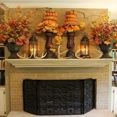 Gorgeous Fall Fireplace Mantel Thanksgiving Holiday Decoration - Karbonix