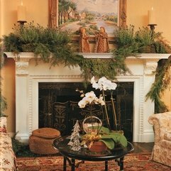 Best Inspirations : Gorgeous Greenery Christmas Fireplace Decor With Lovely Handmade - Karbonix