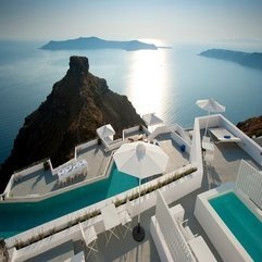 Best Inspirations : Grace Santorini Hotel Outdoor Swimming Pool Design In Modern Style - Karbonix