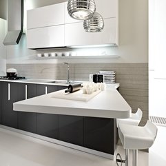 Gray Contemporary Kitchen Design White And - Karbonix