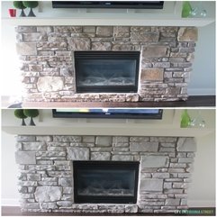 Gray Washed Fireplace Stone Using Annie Sloan Chalk Paint Life - Karbonix