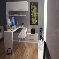 Best Inspirations : Gray White Home Office Decor In Green - Karbonix