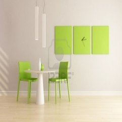 Green And White Minimalist Dining Room Decoration Rendering - Karbonix