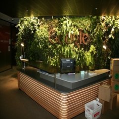 Best Inspirations : Green Backdrop Decoration Of Google Office Create Fresh Atmosphere - Karbonix