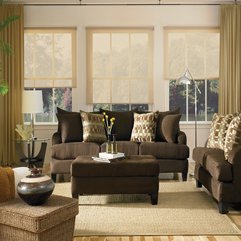 Green Brown Living Room Attractive Design - Karbonix