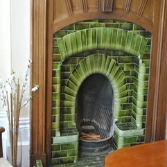 Green Glazed Antique Fireplace Ireland - Karbonix