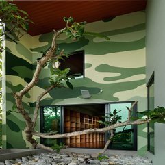 Best Inspirations : Green Wall Painting Completed With Glazed Door Looks Fancy - Karbonix