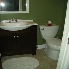 Green Wall Small Bathroom - Karbonix