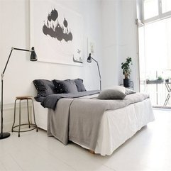 Grey Bedroom With White Touch In Modern Style - Karbonix