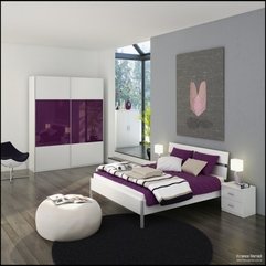 Best Inspirations : Grey Modern Bedroom With Glass Sanctuary Purple White Decoration White And - Karbonix