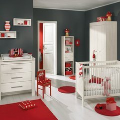 Grey Red Color Theme Mees Baby Nursery Design By Paidi Dark - Karbonix