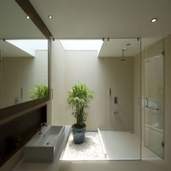 Harmonious Apartment Bathroom Area With Semi Outdoor Concept 15 - Karbonix