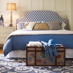 Headboard Blue Upholstered - Karbonix