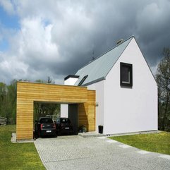 Best Inspirations : Home Completed With Wooden Garage White Painted - Karbonix