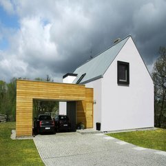 Home Completed With Wooden Garage White Painted - Karbonix